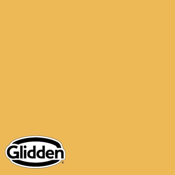 Glidden Premium 1 qt. PPG1209-5 Yellow Coneflower Flat Interior Latex Paint