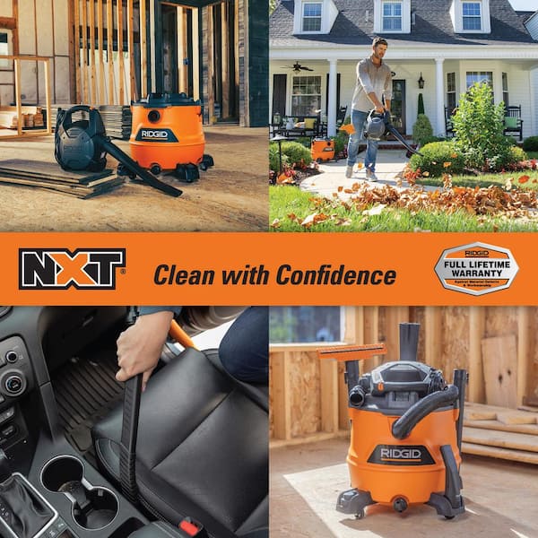 16 Gal. 6.5 Peak HP NXT Shop Vacuum Wet Dry Vac with Detachable Blower, Filter, Accessories and Car Cleaning Kit HD1600C