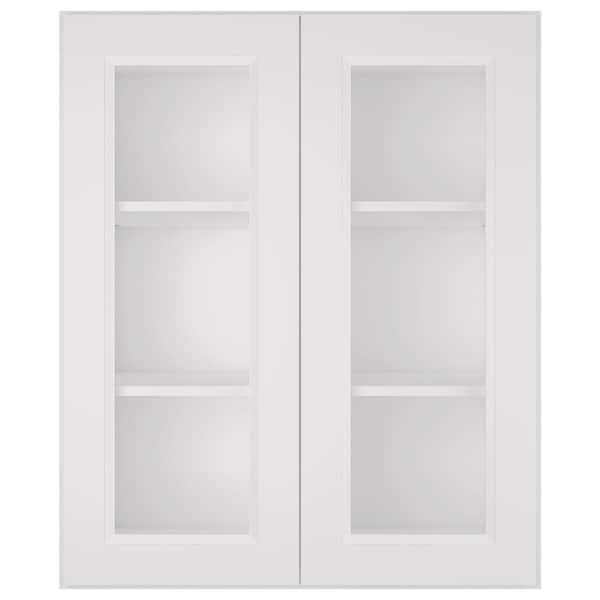 HOMEIBRO 30-in W X 12-in D X 36-in H in Traditional Dove Plywood Ready to Assemble Wall kitchen Cabinet
