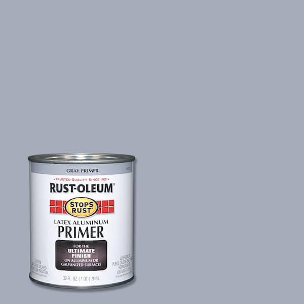 Rust-Oleum Stops Rust 1 qt. Flat Gray Latex Aluminum Primer 8781502 - The  Home Depot