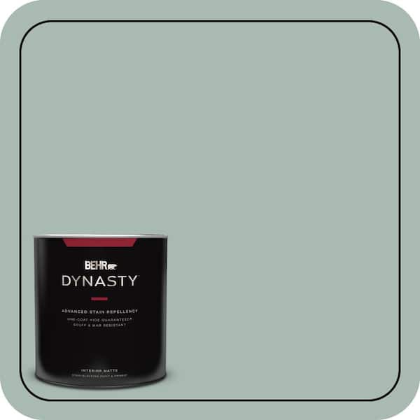 BEHR DYNASTY 1 qt. #BXC-85 Quiet Teal Matte Interior Stain-Blocking Paint and Primer