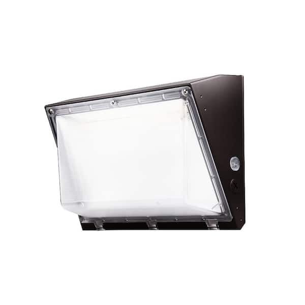 WP Series 100-Watt Equivalent Integrated LED Bronze Outdoor Small Wall Pack Light, 4,733 Lumens, 4000K Bright White