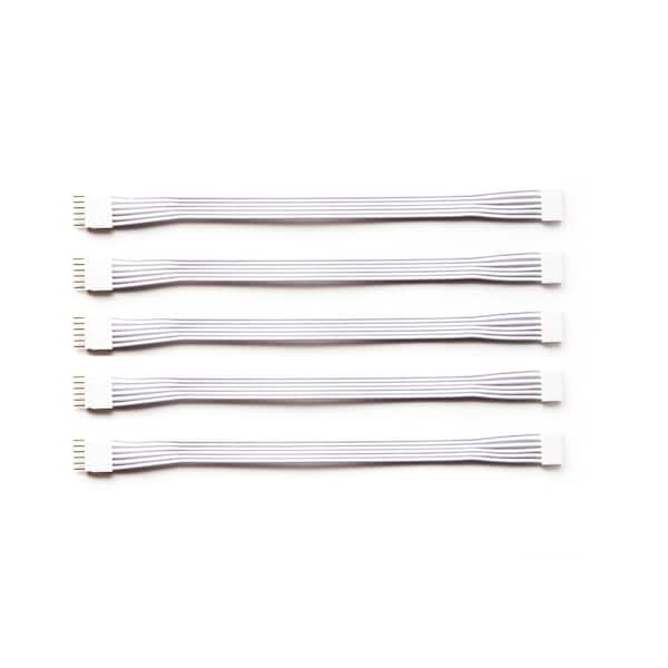 LITCESSORY Extension Cable for Nanoleaf Essentials Lightstrips (6 in. 5 Pack, White)