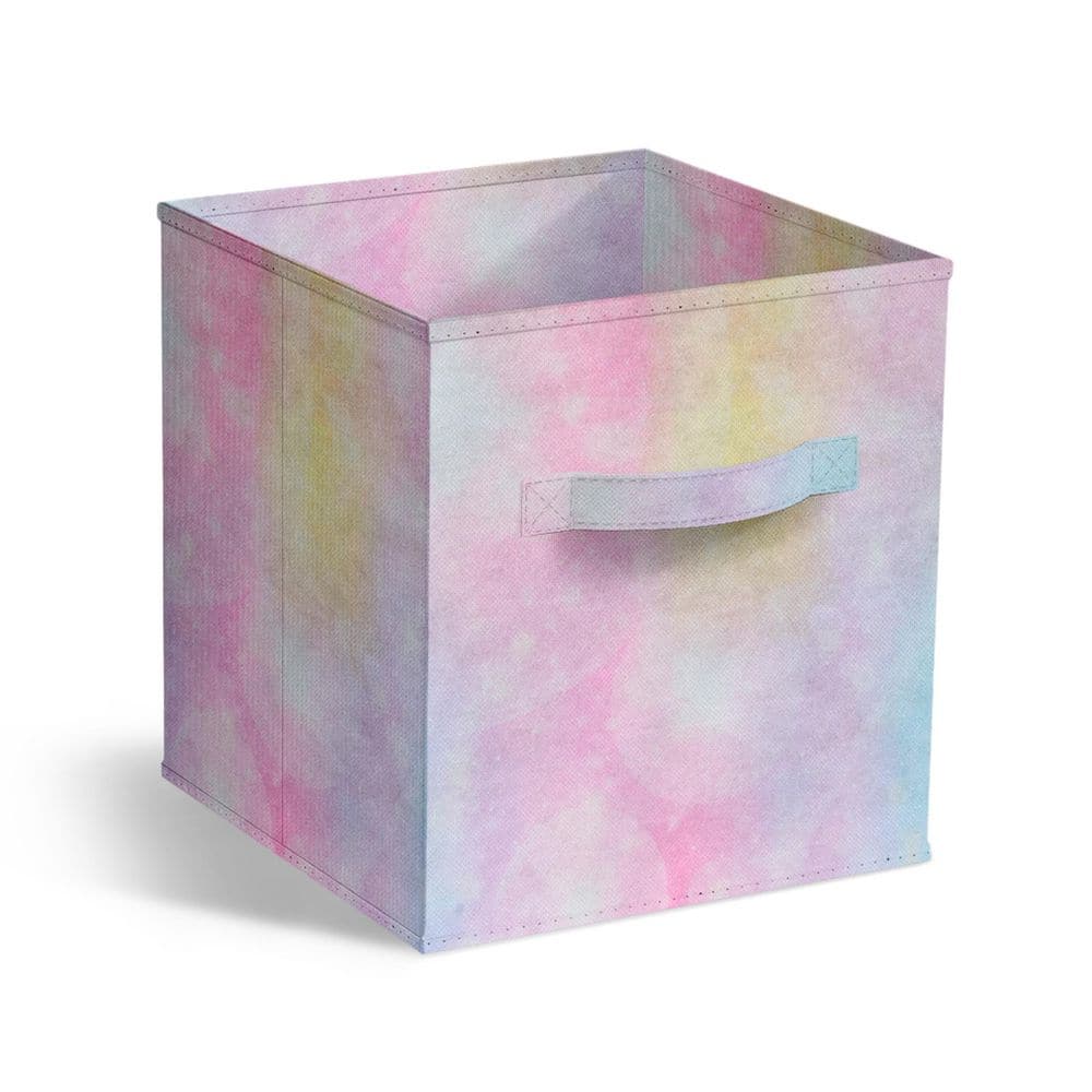 Foldable Storage Cubes with Handles, Multicolored 10.5 in x 11 in Fabric De