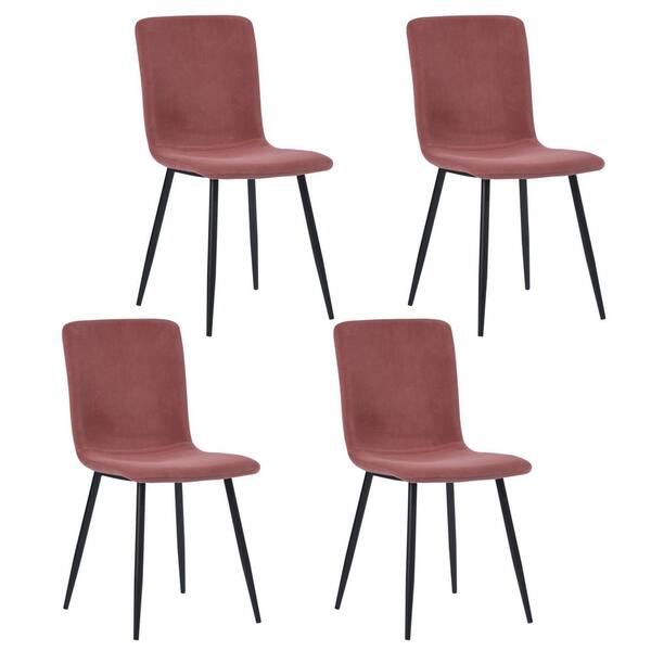 pink velvet dining chairs set of 4