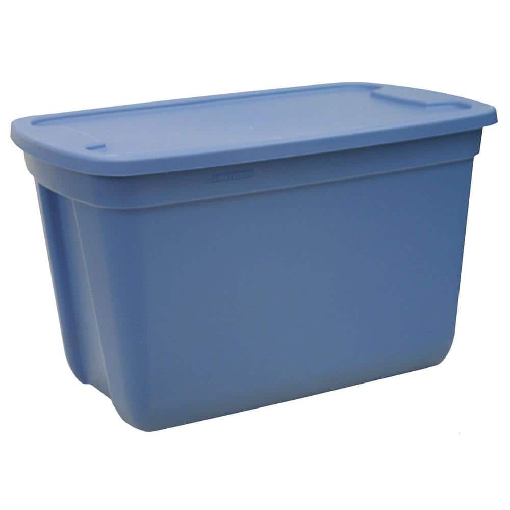 HDX 10 Gal. Storage Bin in Blue 2010-0109 - The Home Depot