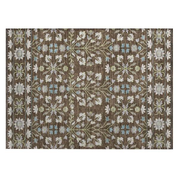 Chantille Machine Washable Indoor/Outdoor Abstract ACN3048 Chocolate 3 ft. x 4 ft. Area Rug