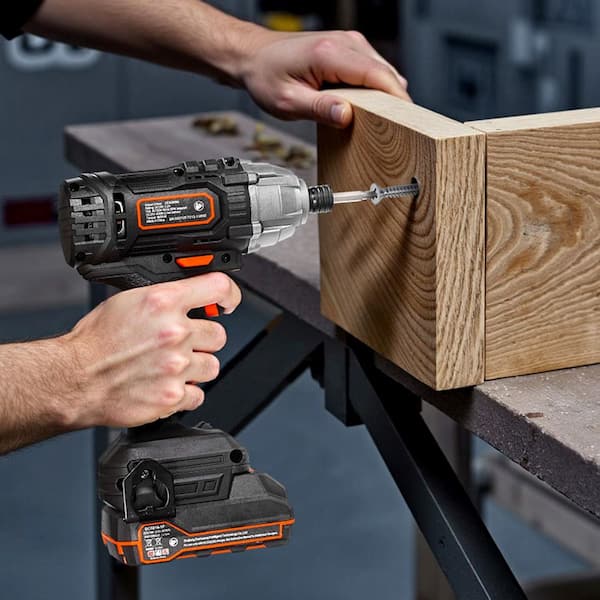 Cordless Impact Driver (10-Piece), 1/4 in, 2800 RPM Max Speed, 20V High-Performance Motor, Electric Impact Driver Kit