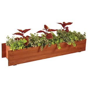 36 in. x 6 in. Wood Window Box Planter
