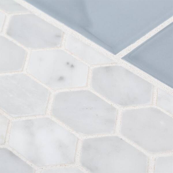 Jeffrey Court Carrara Constellation White 10.875 in. x 11.75 in. Hexagon  Honed Marble Wall and Floor Mosaic Tile (0.887 sq. ft./Each) 99354 - The  Home Depot