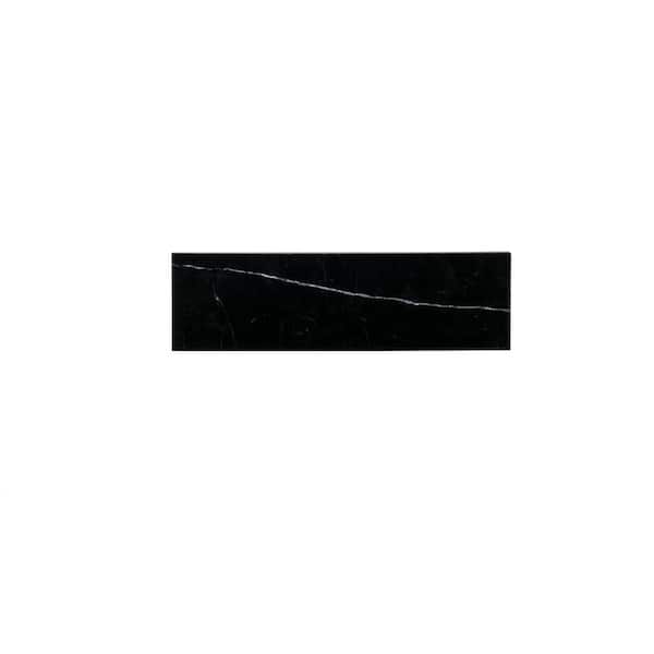 Jeffrey Court Jet Stone Black 3 in. x 10 in. Polished Natural Stone Wall and Floor Tile (1 sq. ft. /Pack)