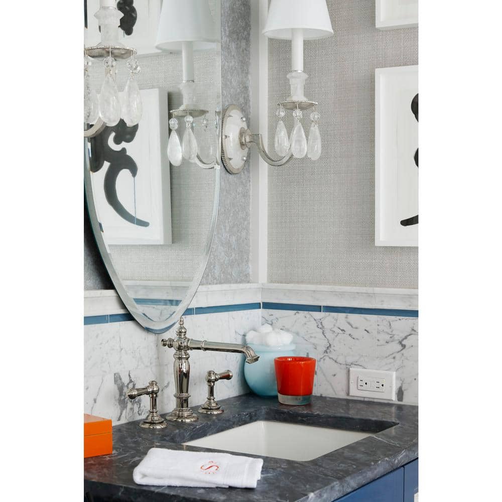 Artifacts Elegant Column 17'' Polished Nickel Bathroom Sink Spout
