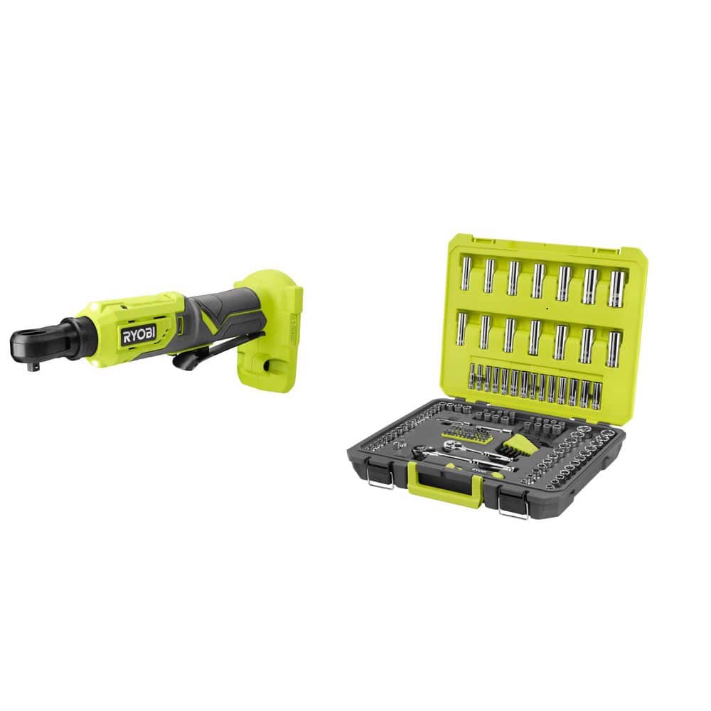 ONE+ 18V Cordless 1/4 in. 4-Position Ratchet (Tool Only) & 1/4 in. and 3/8 in. Drive Mechanics Set (156-Piece) price history on PriceWatchPro