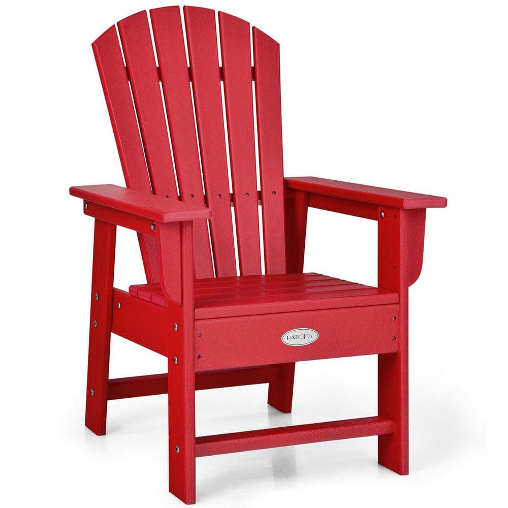 ANGELES HOME Classic Red All Weather Ergonomical HDPE Kids Adirondack   Plastic Adirondack Chairs M379renp108 64 1000 