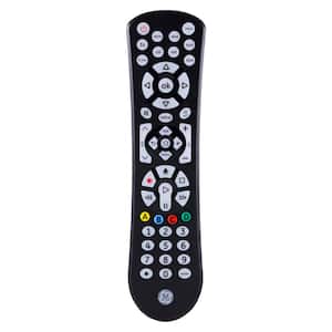 8-Device Backlit Universal TV Remote Control in Black