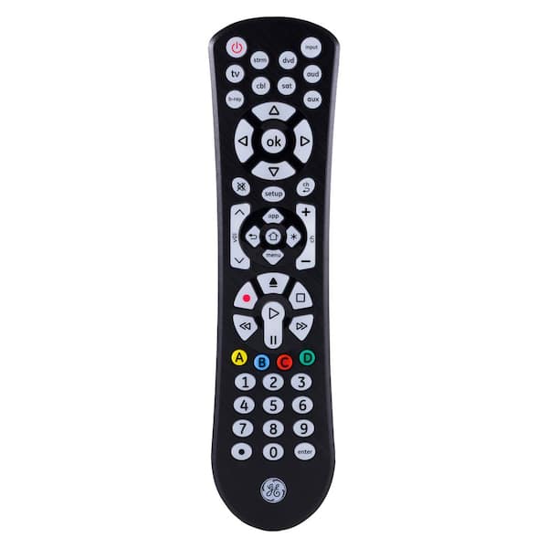 GE 8-Device Backlit Universal TV Remote Control in Black