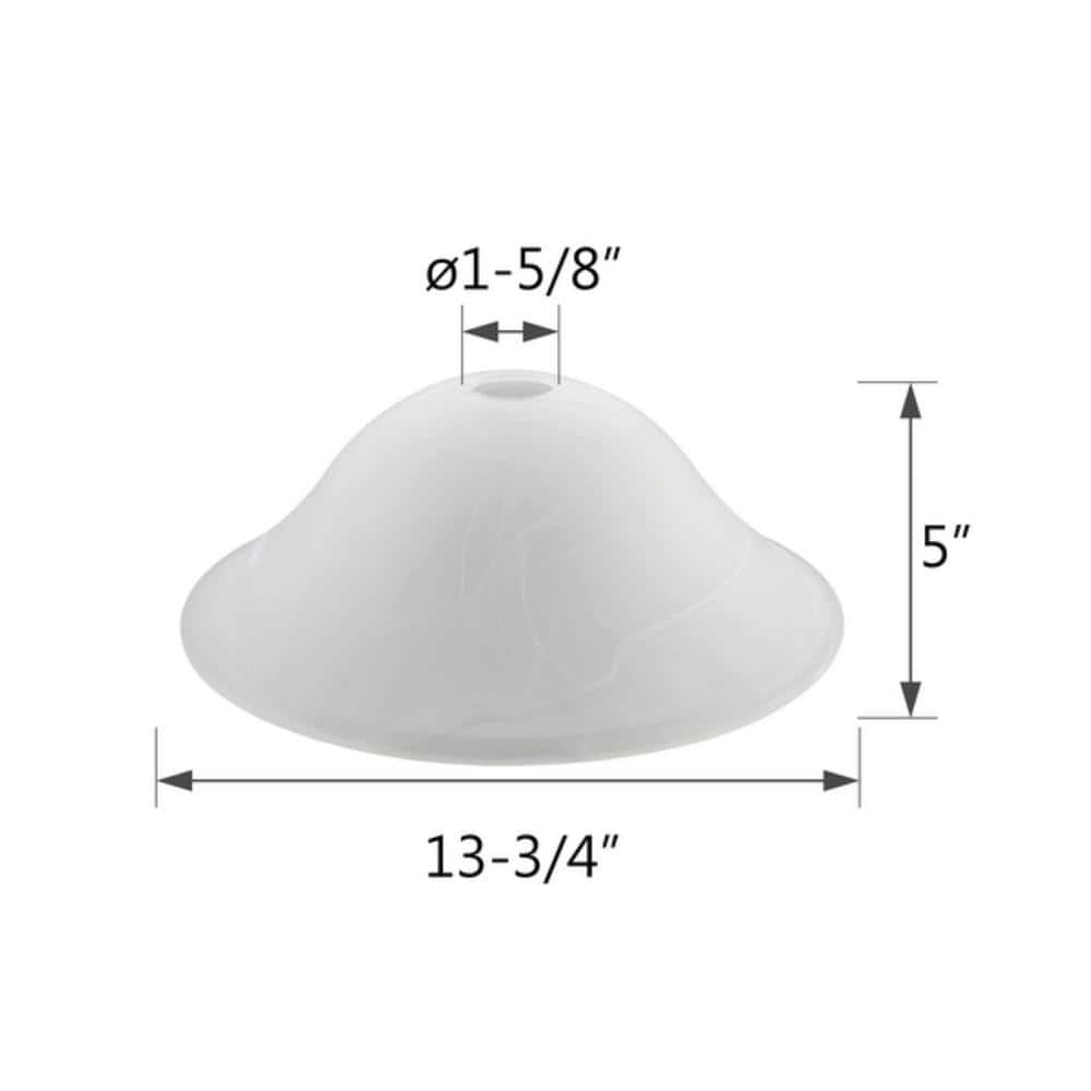 Frosted Alabaster Glass Bowl Shade for Lamps