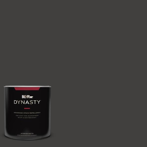 BEHR DYNASTY 1 qt. #N510-7 Blackout One-Coat Hide Matte Interior  Stain-Blocking Paint and Primer 165304 - The Home Depot