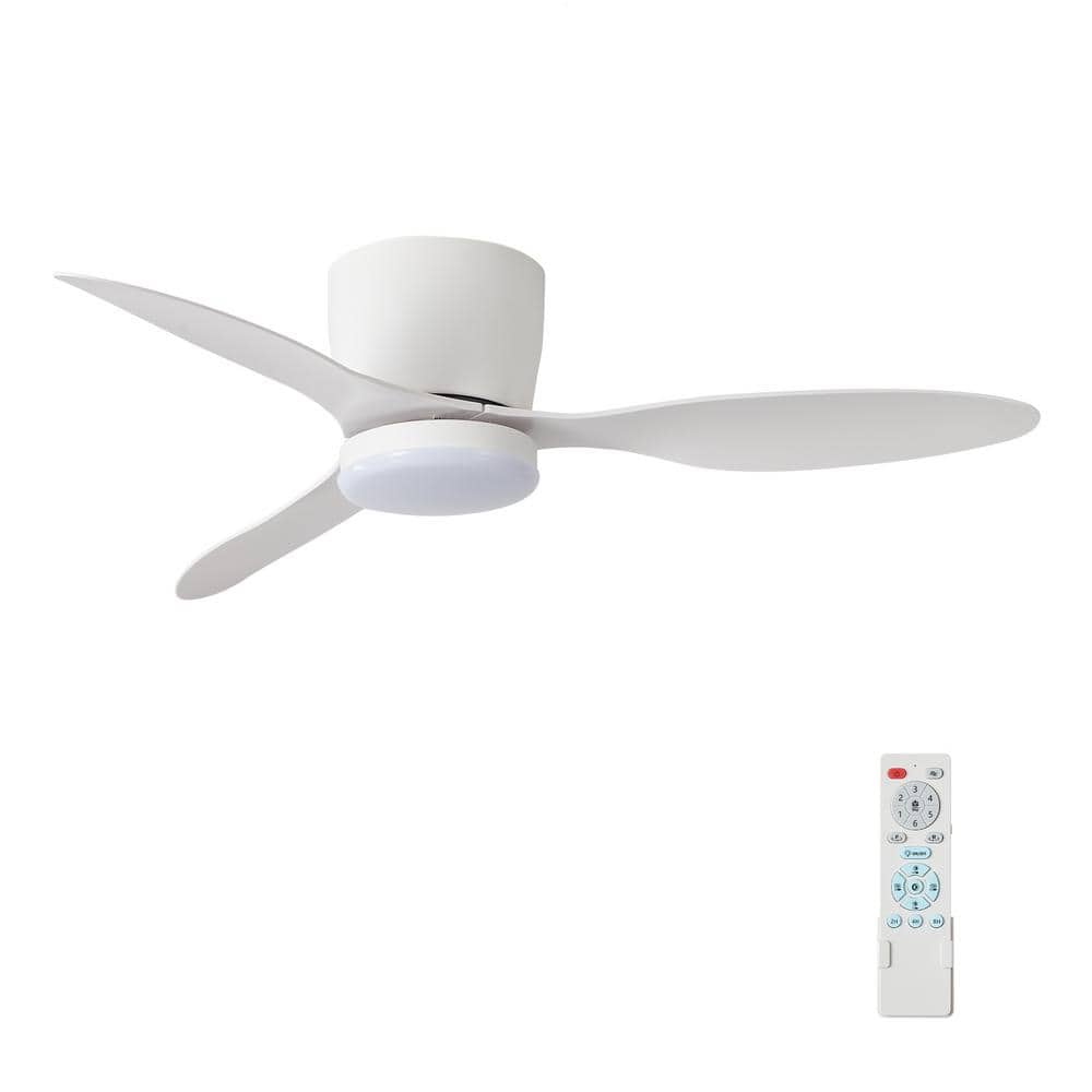 42 in. White LED Integrated Indoor Ceiling Fan with Light and Remote