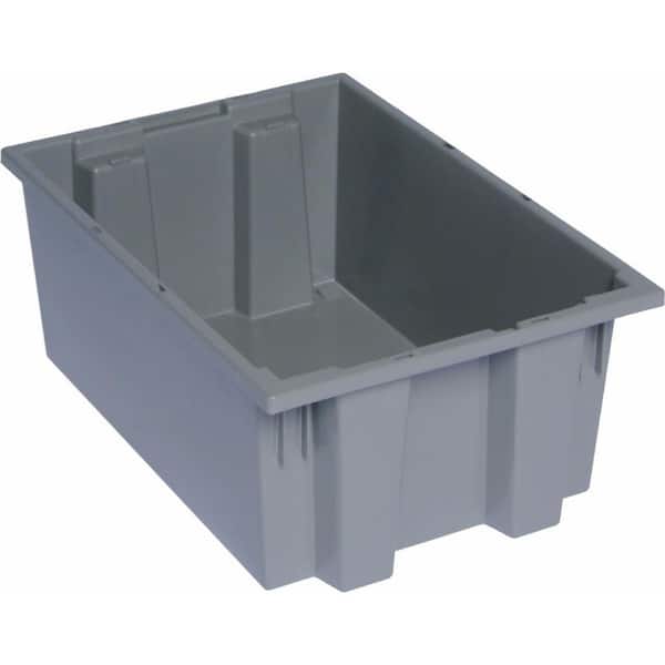 Quantum Genuine 6.10 Gal. Stack and Nest Tote in Gray (6-Pack)