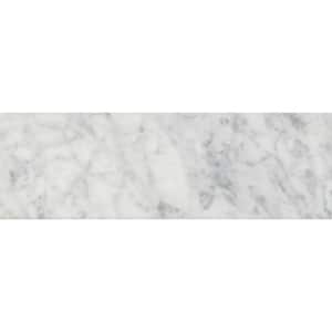 Carrara White 4 in. x 12 in. Polished Marble Floor and Wall Tile (5 sq. ft./Case)