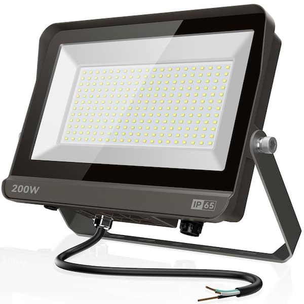 200 Watt Equivalent 22000 Lumen 180 Degree Black Dusk to Dawn Integrated LED Flood Light Outdoor 2-Pack
