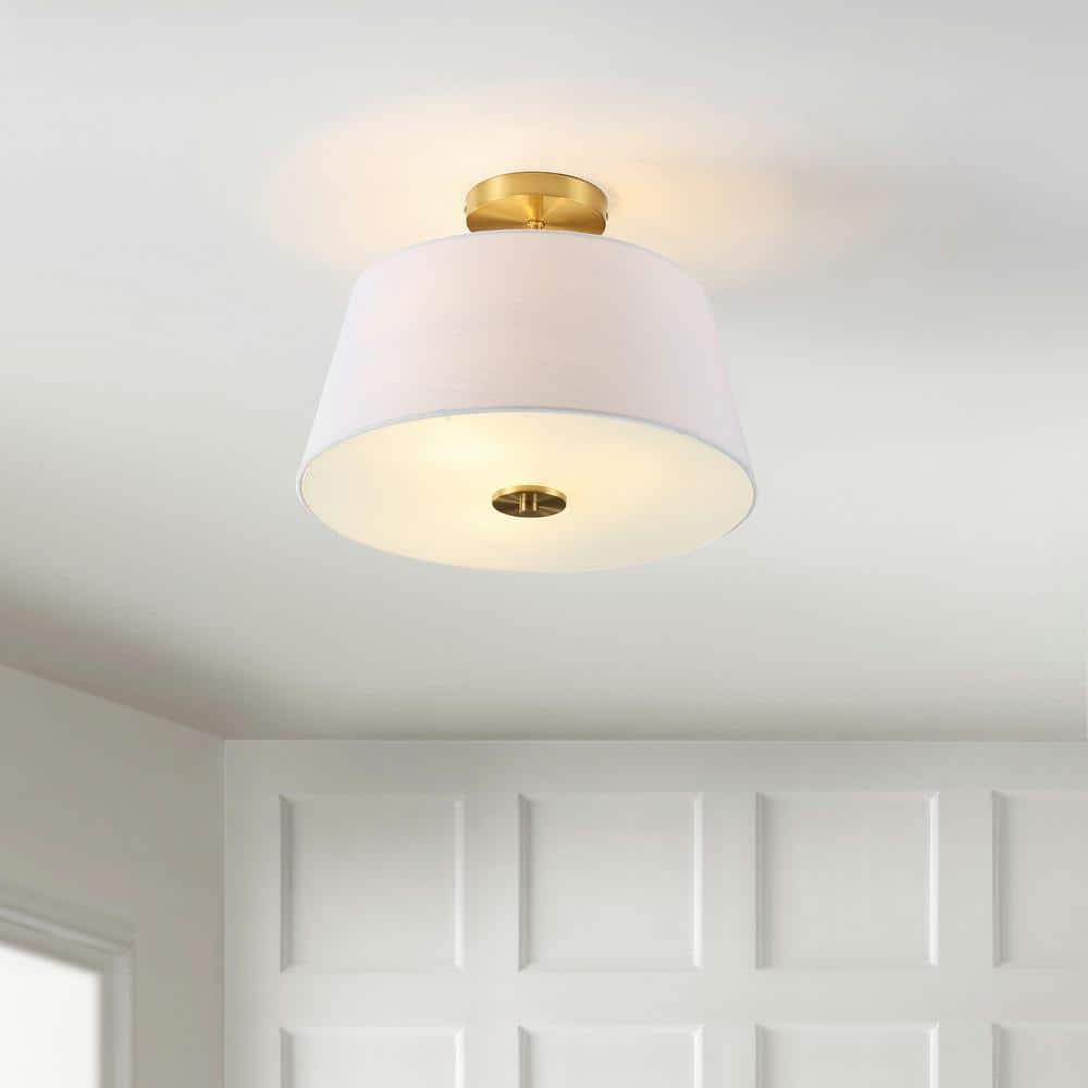 Isabella 15" Gold Brass LED Flush Mount Ceiling Light