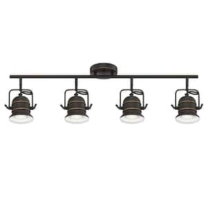 Boswell 3 ft. 4-Light Oil-Rubbed Bronze with Highlights Track Light Kit