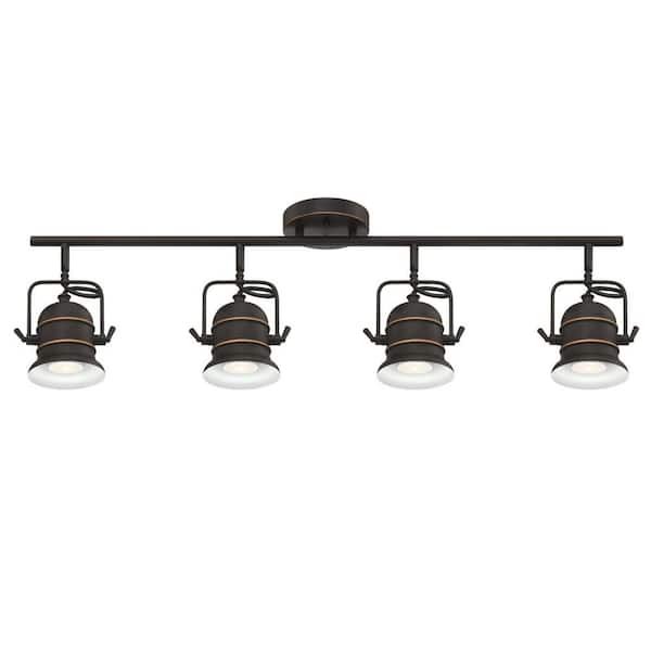Westinghouse Boswell 3 ft. 4-Light Oil-Rubbed Bronze with Highlights Track Light Kit