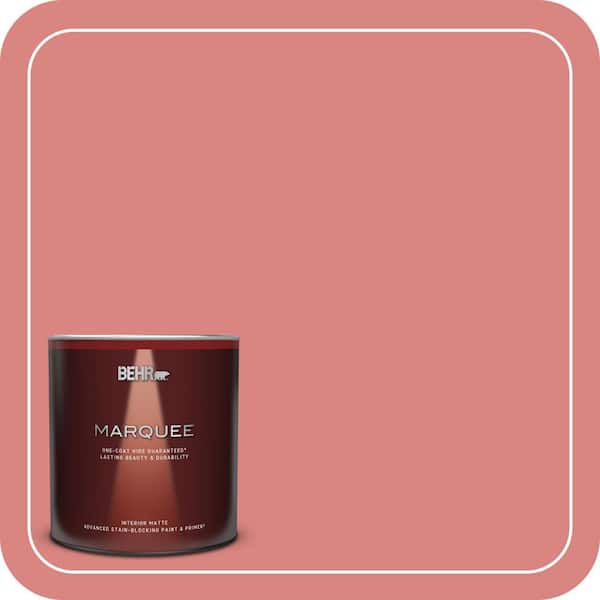 BEHR MARQUEE 1 qt. #M160-5 Pink Damask Matte Interior Paint & Primer