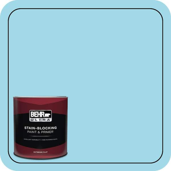 BEHR ULTRA 1 qt. #520A-3 Nevada Sky Flat Exterior Paint & Primer