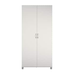 Lonn 35.68 in. x 74.31 in. x 15.38 in. 5 Shelves Freestanding Cabinet in White