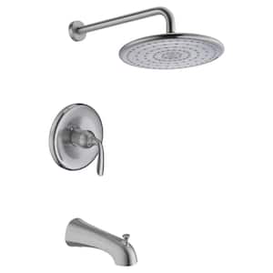 Meno Series Single-Handle 1-Spray Tub and Shower Faucet in Brushed Nickel