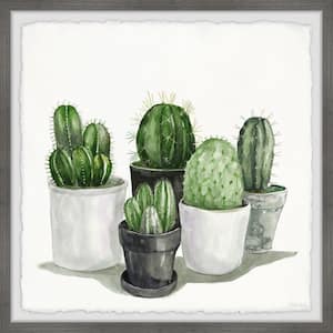 "Pointy Spikes Succulents" by Parvez Taj Framed Nature Art Print 32 in. x 32 in.