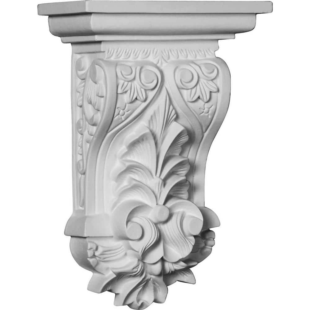 Ekena Millwork 7-1/4 in. x 10-1/2 in. x 3-1/2 in. Polyurethane Nadia Corbel