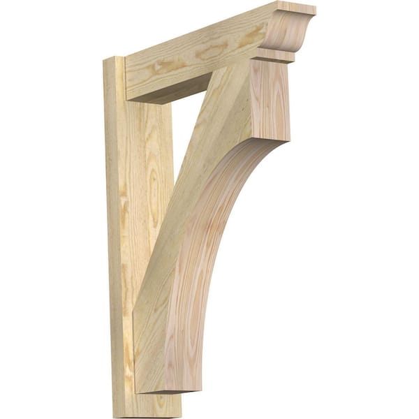 Ekena Millwork 6 in. x 32 in. x 24 in. Douglas Fir Westlake Traditional Rough Sawn Outlooker