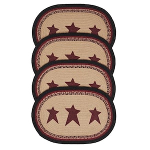 Connell 19 in. x 13 in. Multi Stencil Star Cotton Polyester Blend Placemat Set of 4