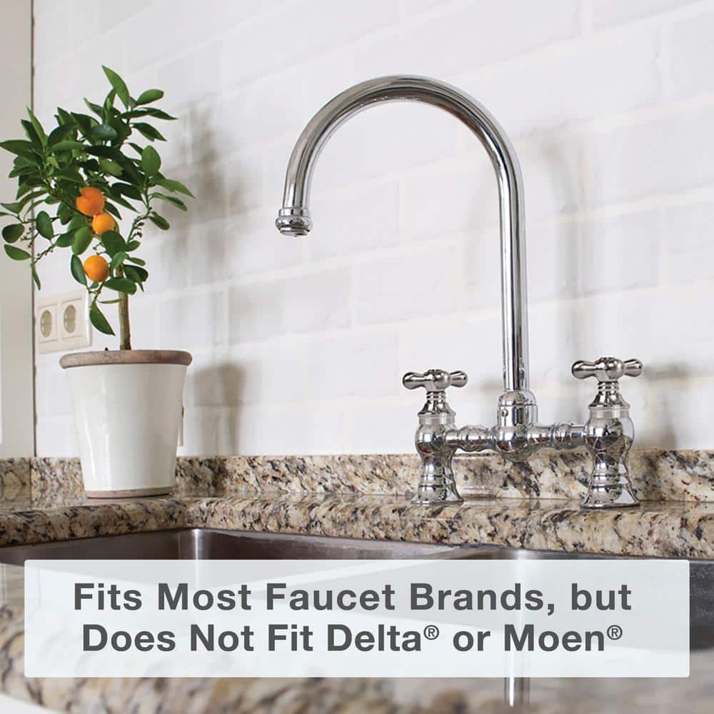 Brushed Nickel Cross-Arm Faucet Handle with Adapters