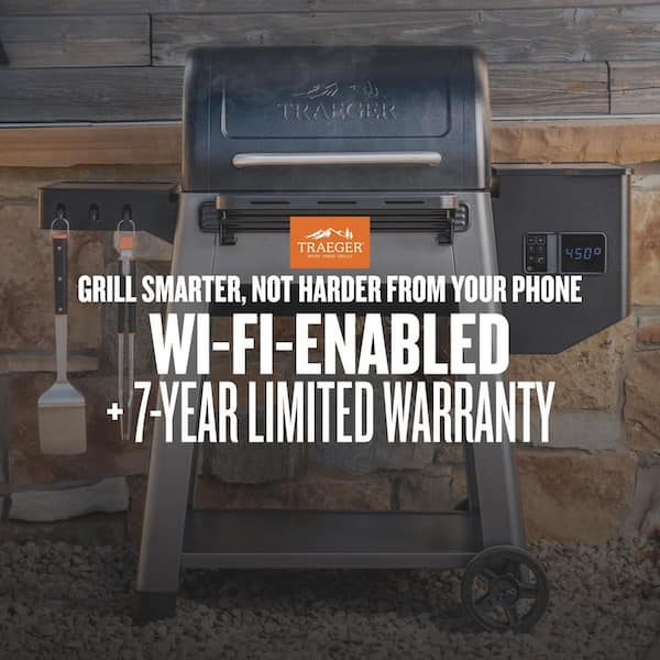 Westwood Wi-Fi BBQ Wood Pellet Grill and Smoker in Black