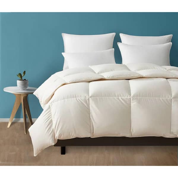 Delara Light Warmth White 100% Organic Cotton Cover & Cotton Fill 300GSM  Fill Weight and 300TC King Comforter A1HCCDI-KING20 - The Home Depot