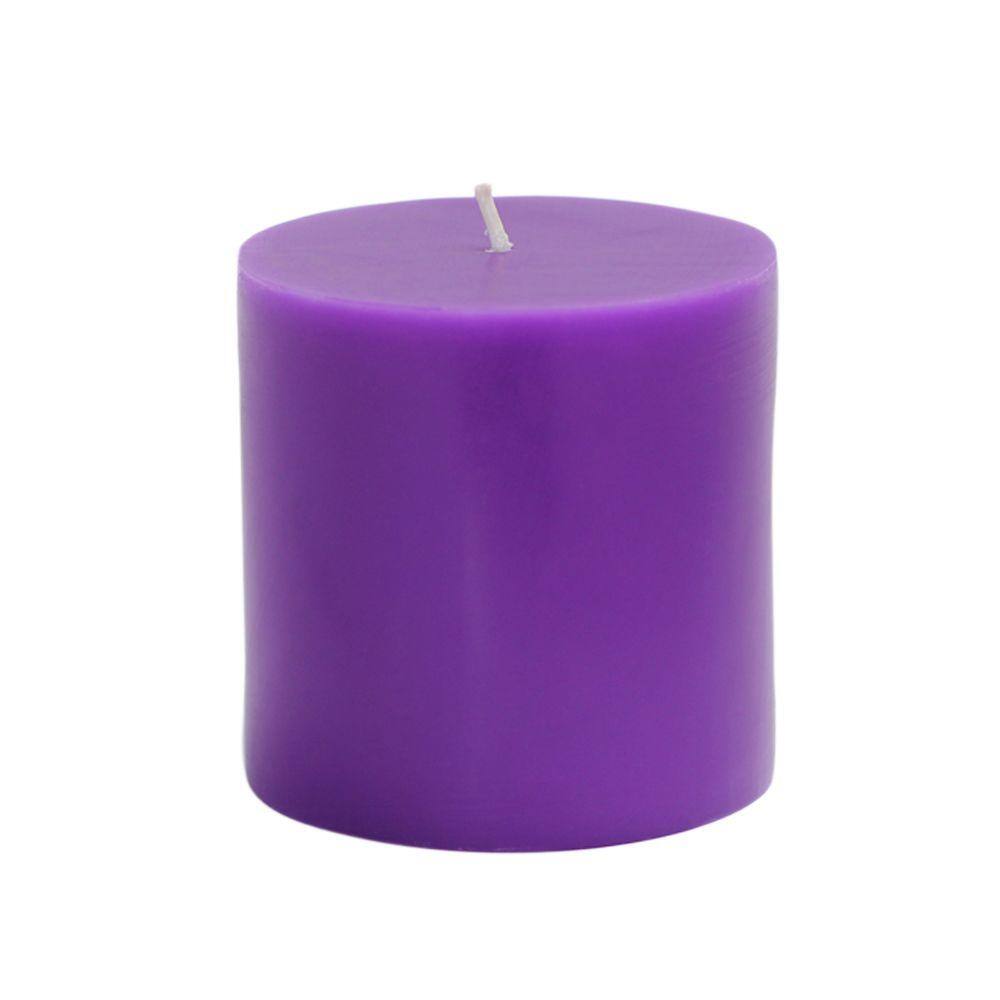 UPC 685024158861 product image for Zest Candle 3 in. x 3 in. Purple Pillar Candles Bulk (12-Case) | upcitemdb.com