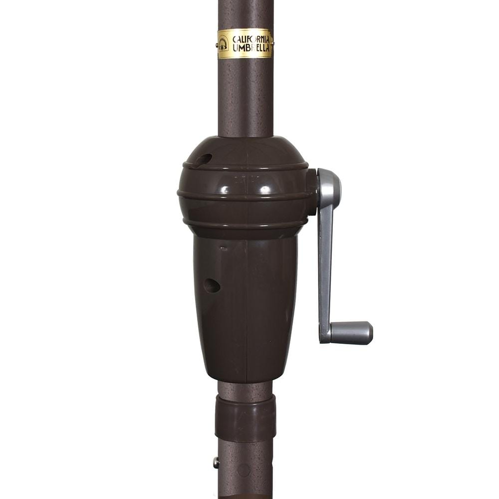 11 ft. Jockey Red Octagon Market Patio Umbrella with Bronze Aluminum Pole