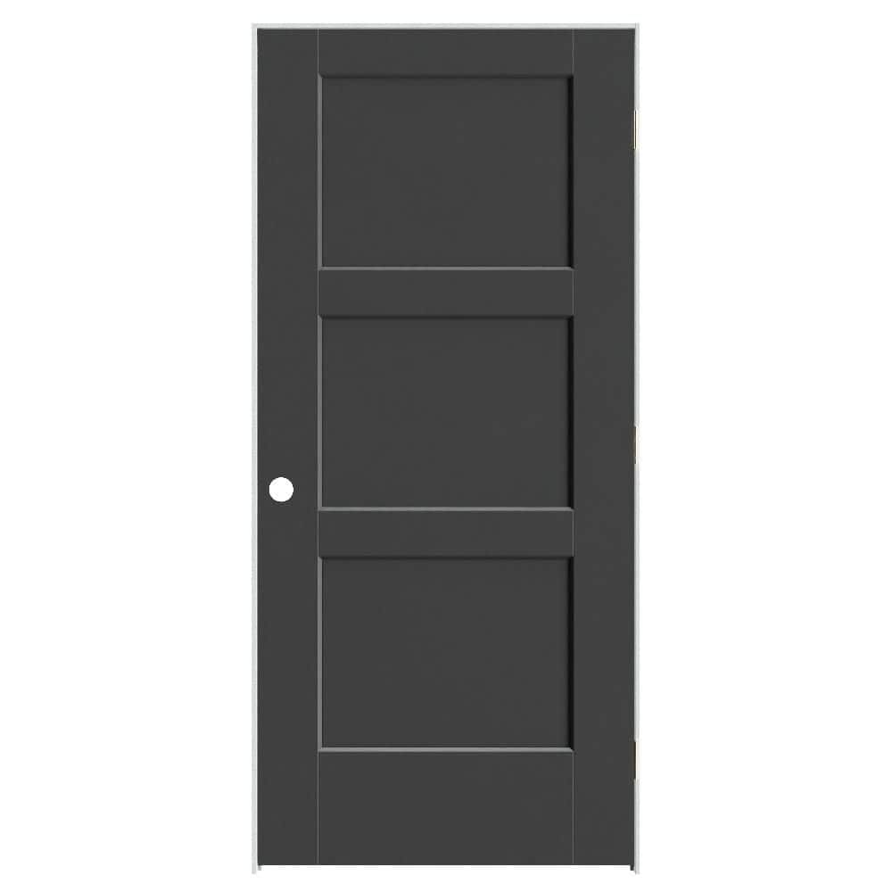 Calden 36 in. x 80 in. 3P Left-Hand Inswing Solid Core Black Composite Single Prehung Interior Door with 4-9/16 in. Jamb price history on PriceWatchPro