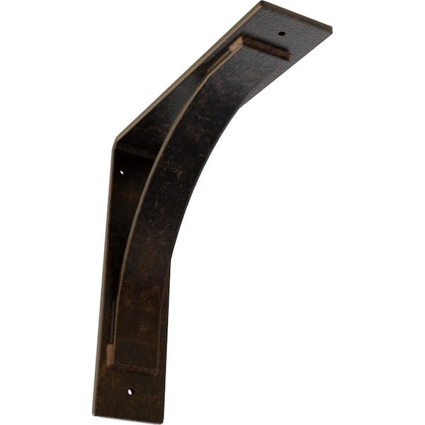 Ekena Millwork 3 in. x 12 in. x 12 in. Antiqued Bronze Morris Steel Bracket