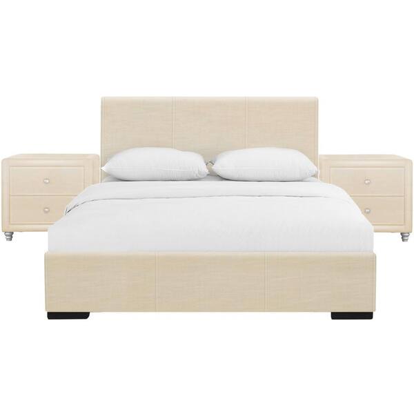 Camden Isle Hindes 85.4 in. 3-Piece Beige King Bedroom Set