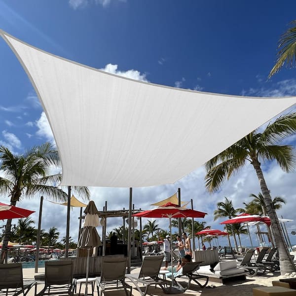 KHOMO GEAR 18 ft. x 22 ft. White Rectangular SunShade Sail with UV