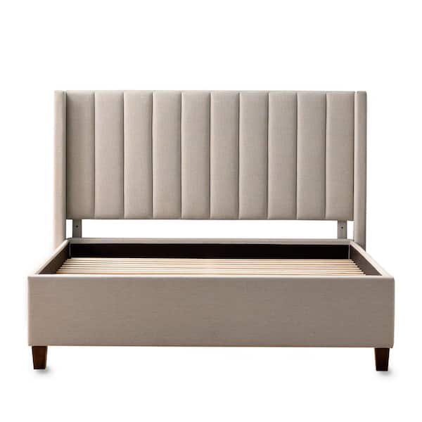 Brookside Adele Light Brown Oat, California King Headboard With Bed Frame