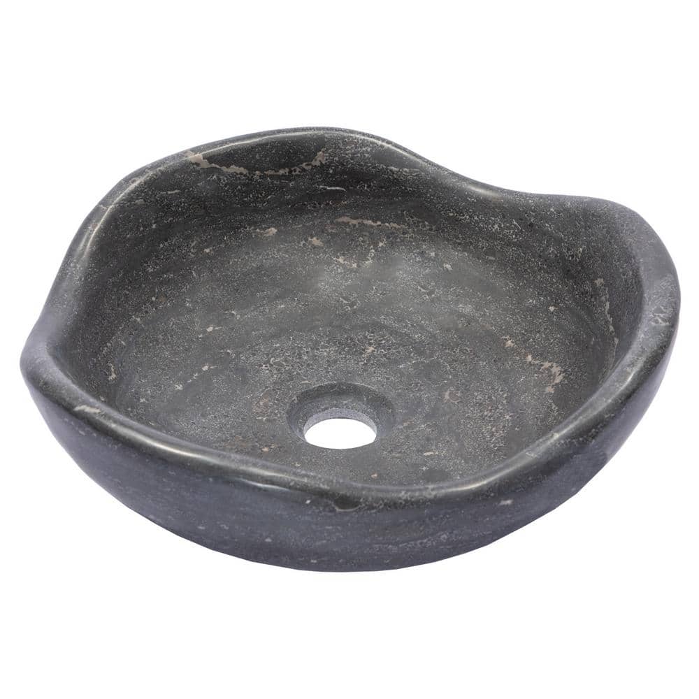 Eden 16'' Black Stone Freeform Vessel Sink