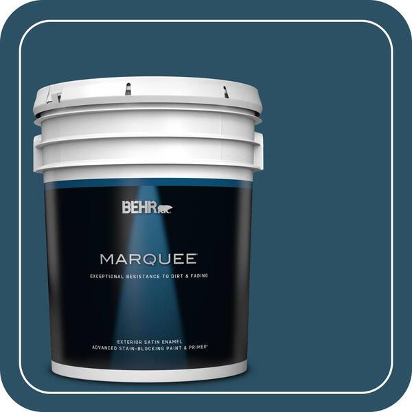 BEHR MARQUEE 5 gal. #560D-7 Planetarium Satin Enamel Exterior Paint & Primer