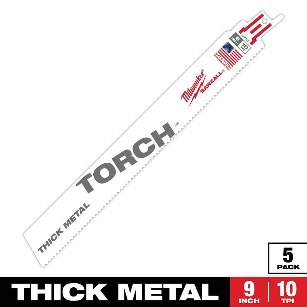 9 in. 10 TPI TORCH Thick Metal Cutting SAWZALL Reciprocating Saw Blades (5-Pack) price history on PriceWatchPro